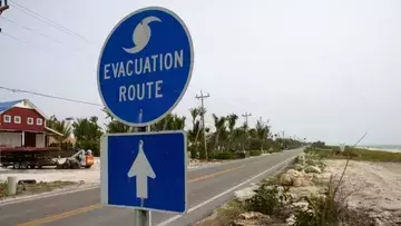 Hurricane Evacuation Route Sign