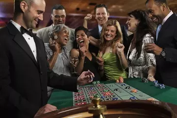 Excited Friends Gambling